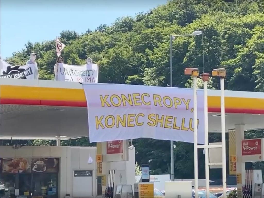 Čerpací stanice Shell v Praze