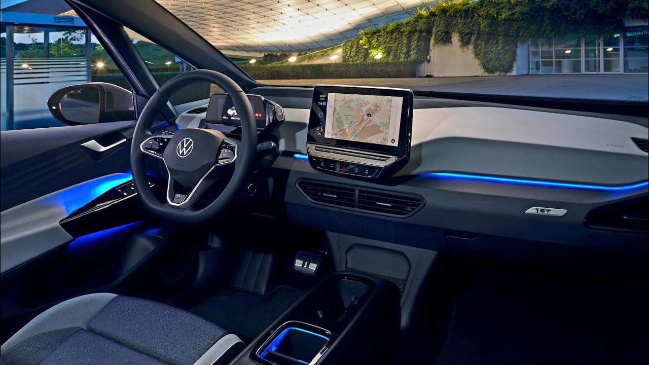 Volkswagen ID.3, interiér, elektromobil, auto