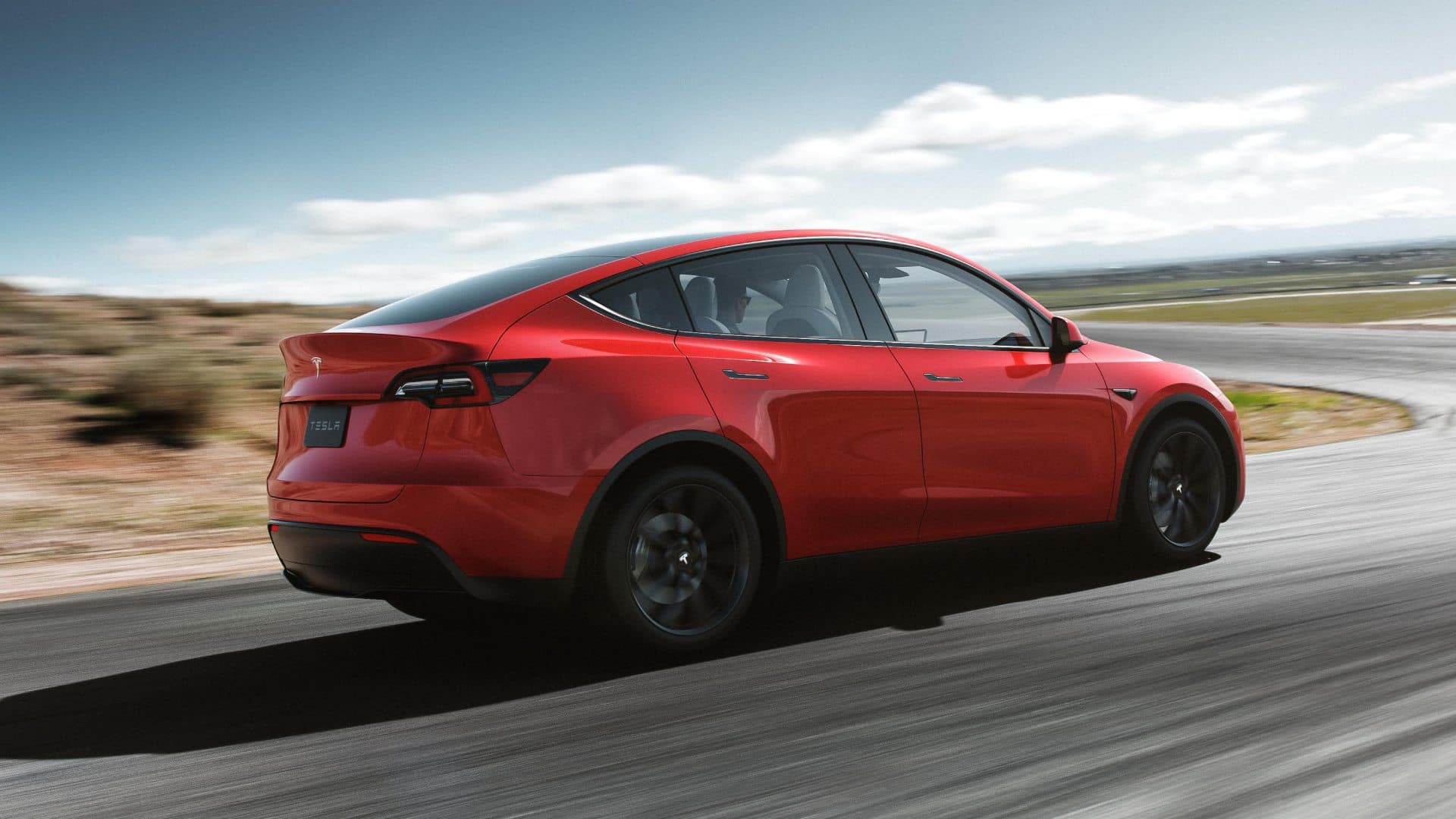 Červená Tesla Model Y