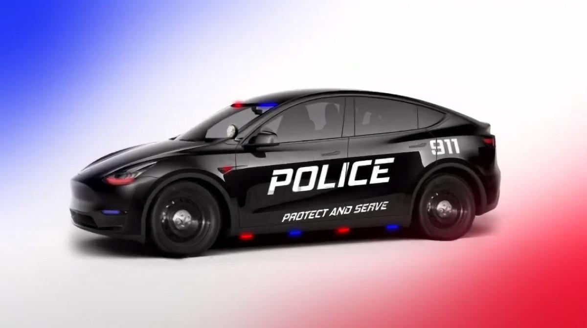 Render Tesly Model Y ve službách policie