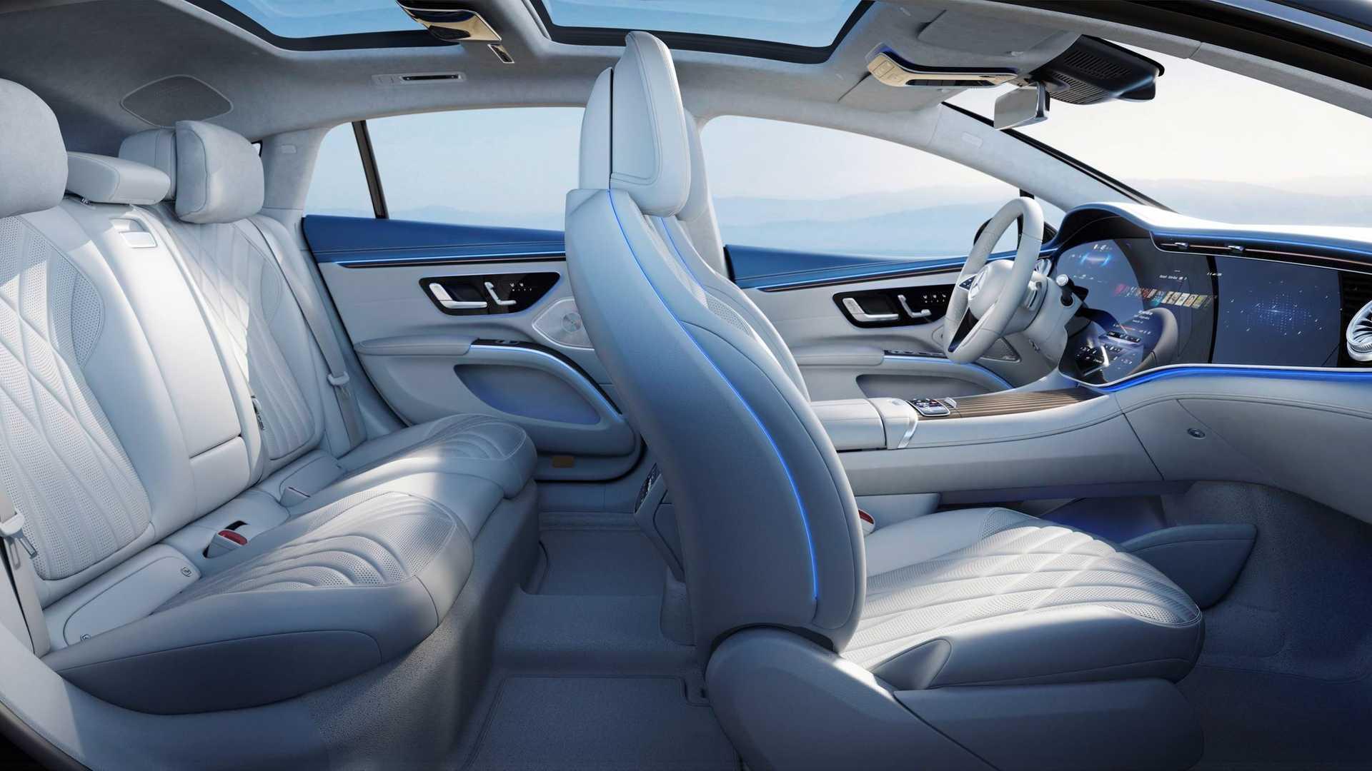 Luxusní sedačky elektromobilu Mercedes-Benz EQS