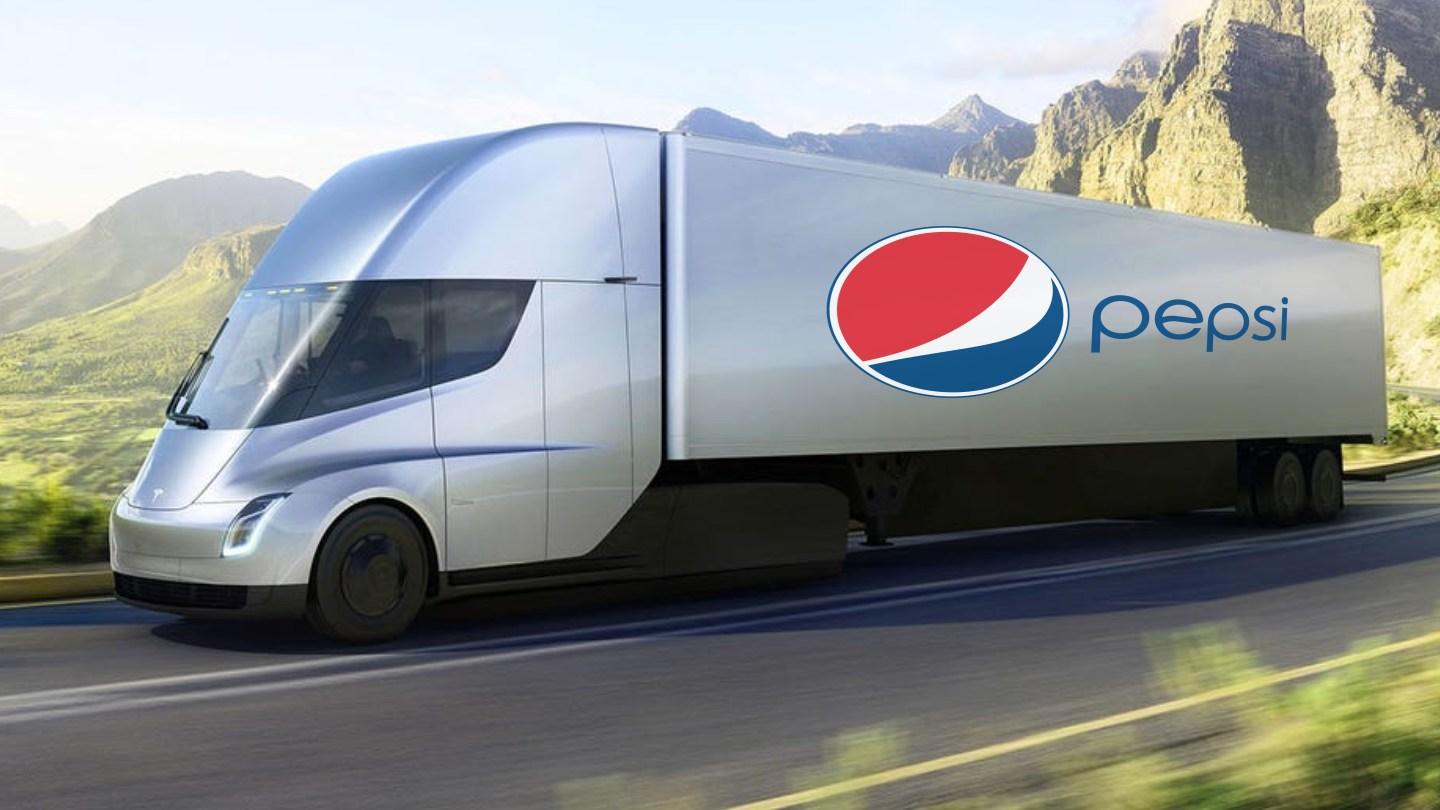 Tesla Semi s logem Pepsi