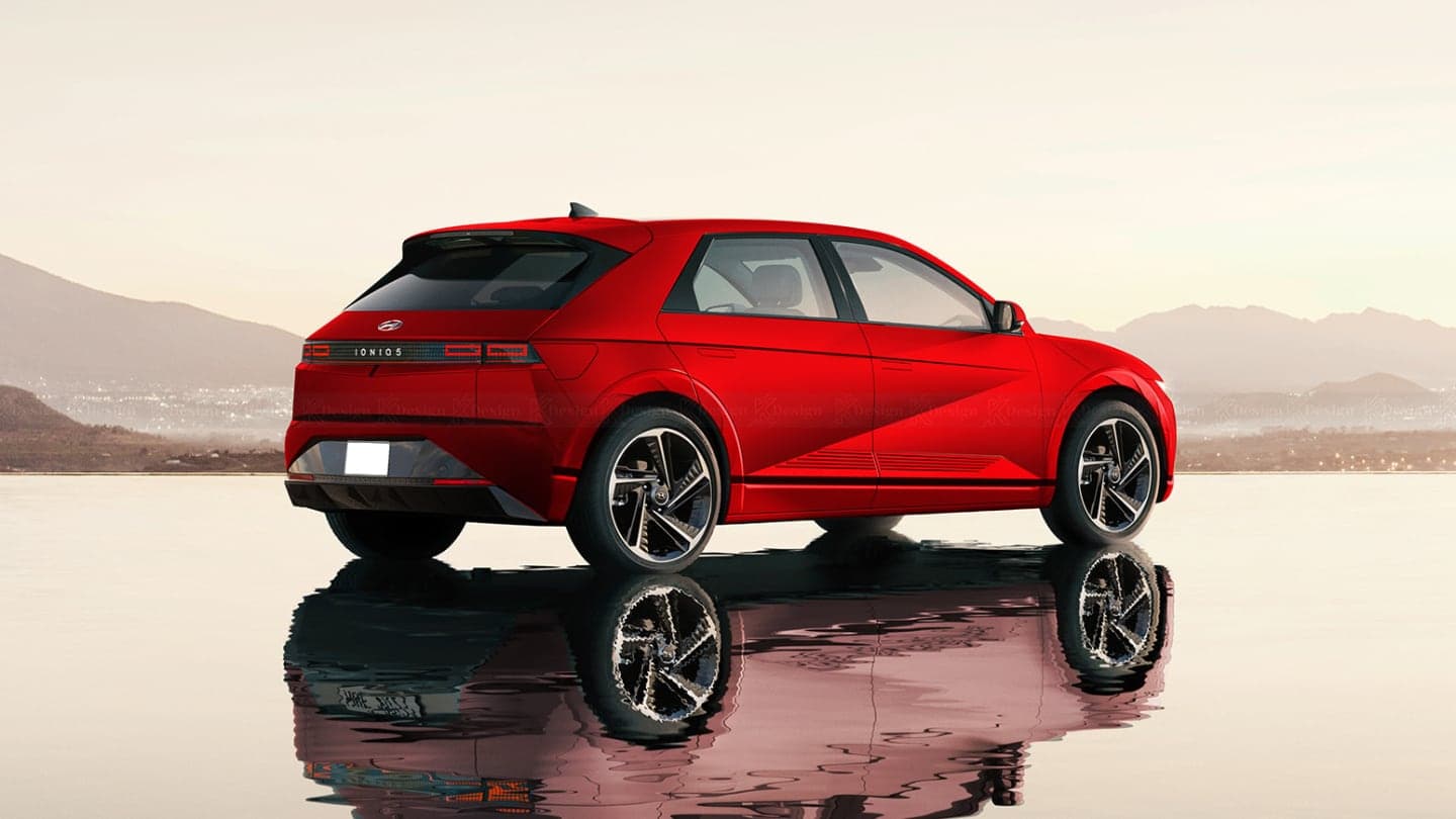 Hyundai Ioniq 5 N Line, neoficiální render elektromobilu | foto: KDesign AG