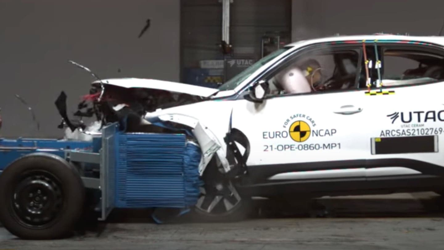 Elektromobil Opel Mokka-e, crashtest Euro NCAP