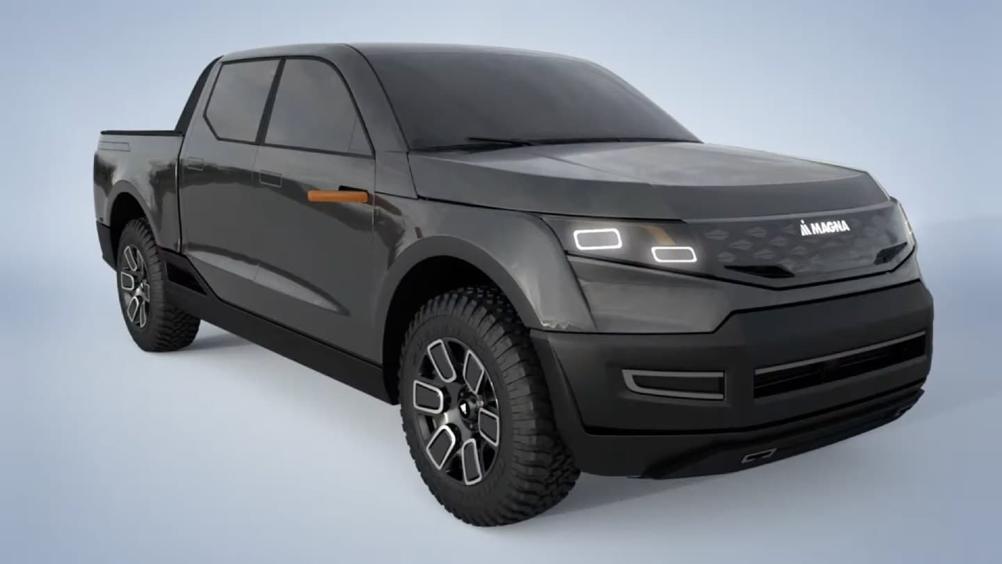 Předělaný pickup na elektromobil od firmy Magna