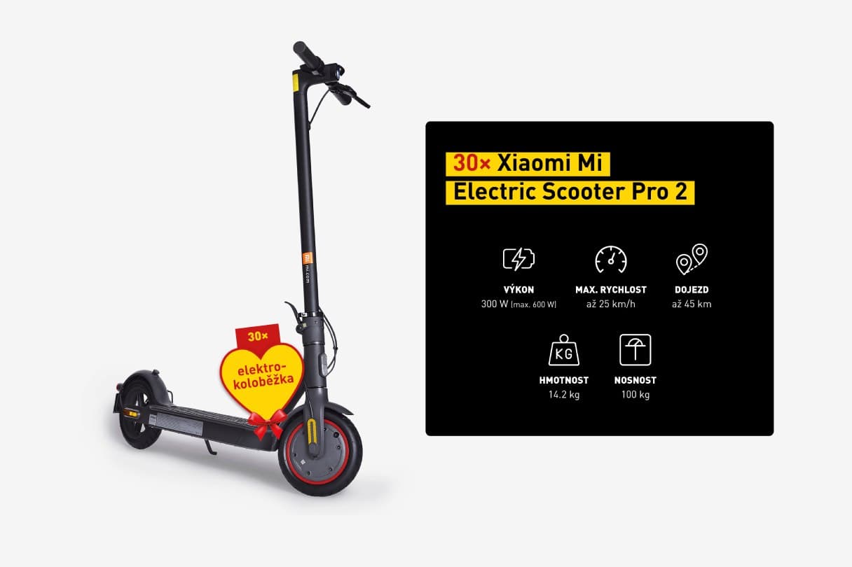 Hlavní cenou je elektrická koloběžka