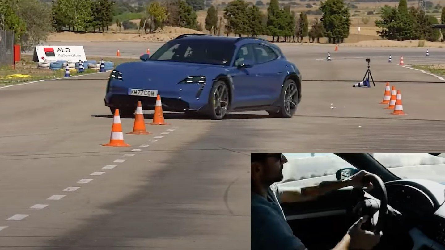 Porsche Taycan v losím testu