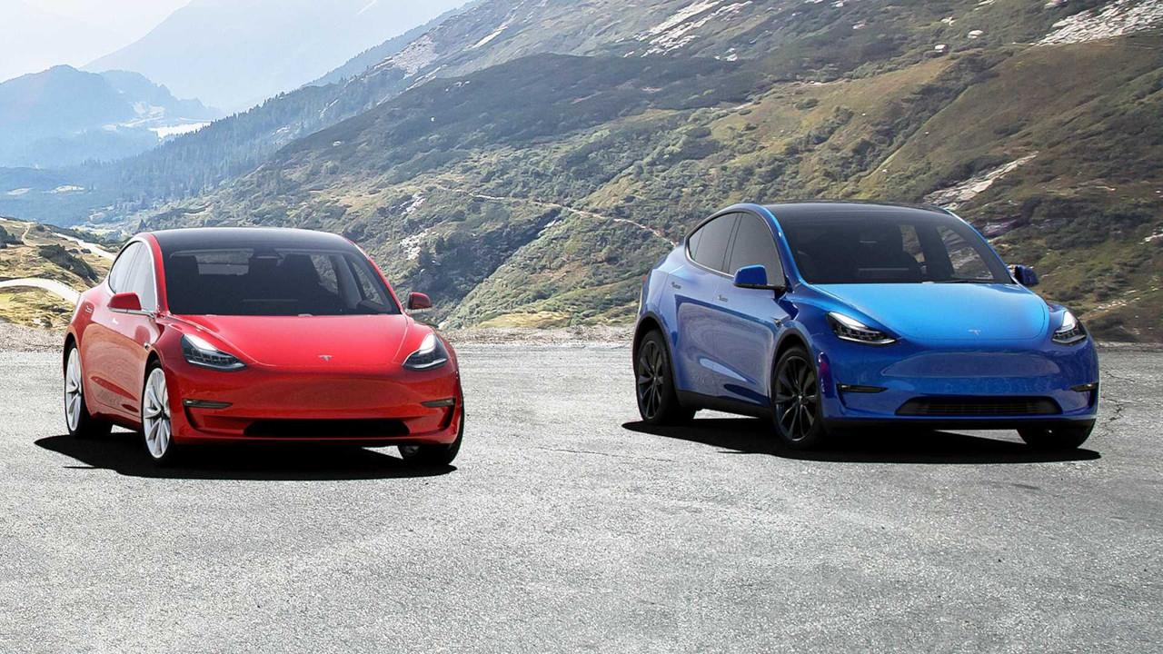 Tesla Model 3 a Model Y