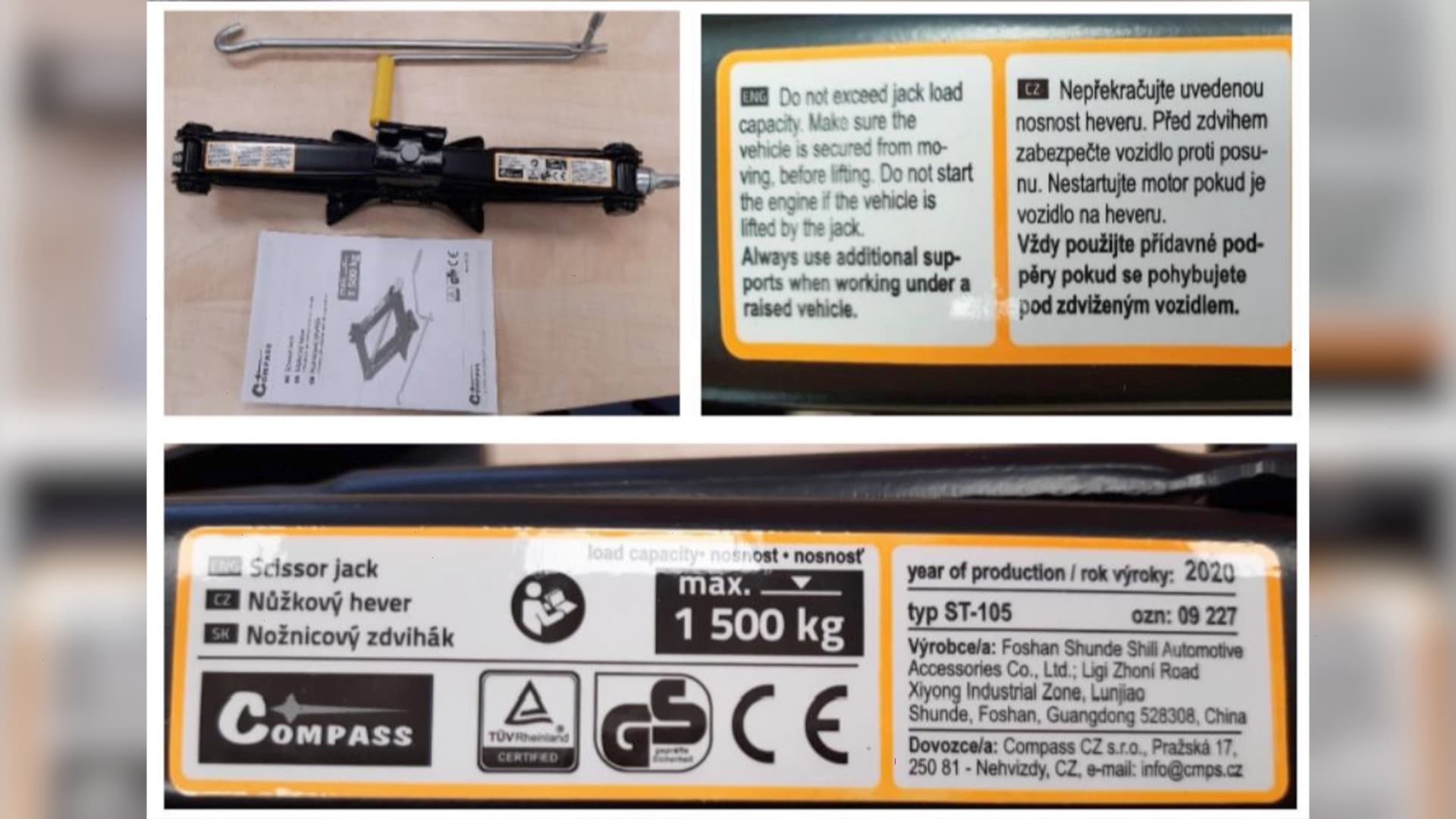 Compass ST-105 nůžkový zvedák
