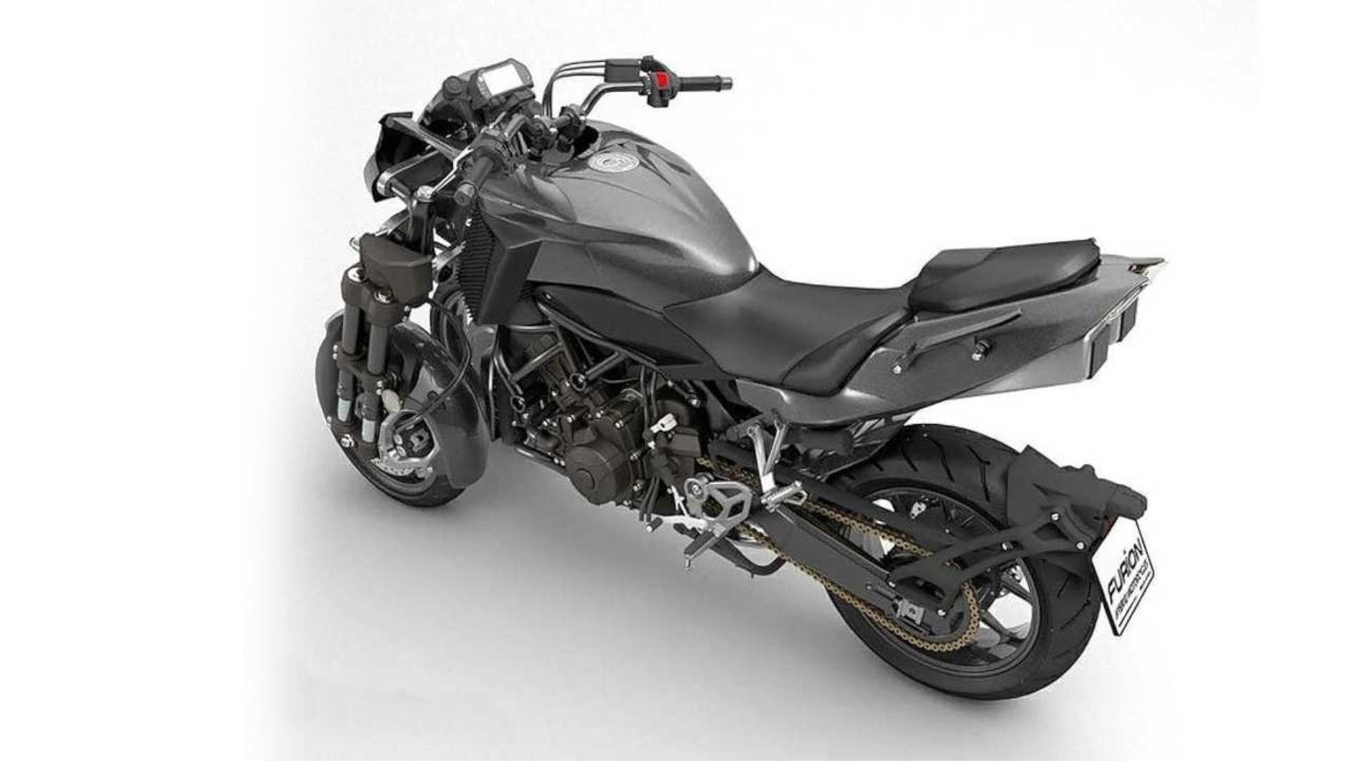 Koncept hybridní tříkolky na základech Yamaha Niken