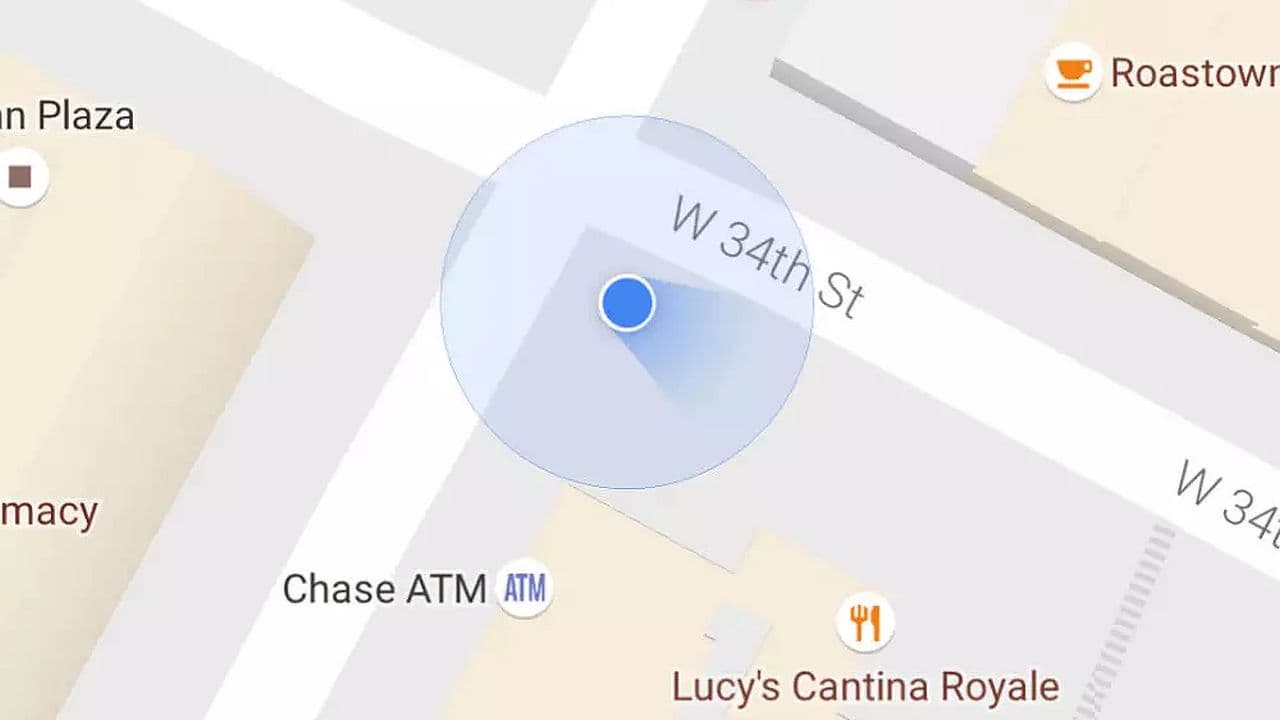 Google Maps, aktuální poloha