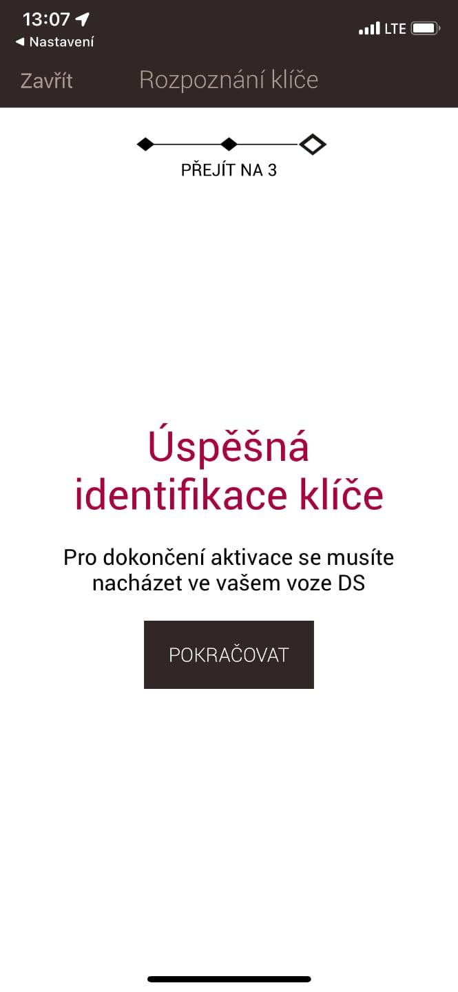 MyDS aplikace a identifikace klíče