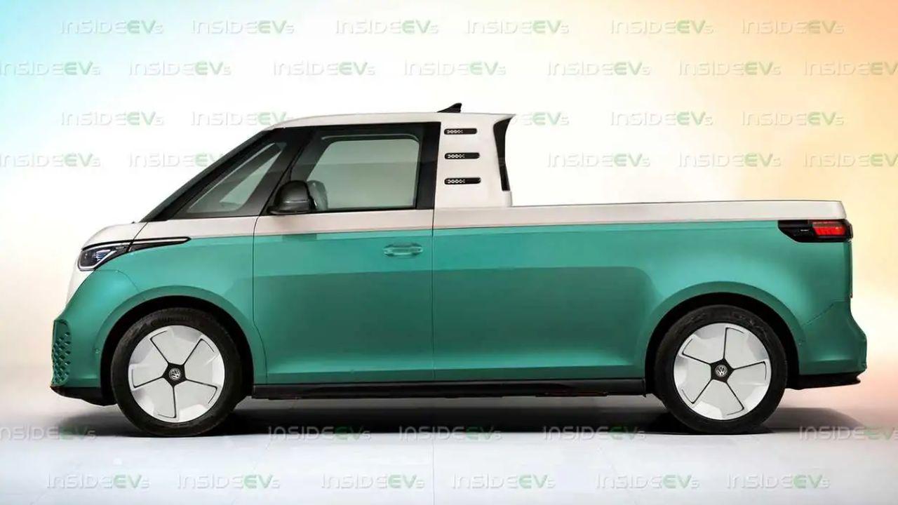 Voklswagen ID Buzz jako pick-up | foto: InsideEVs