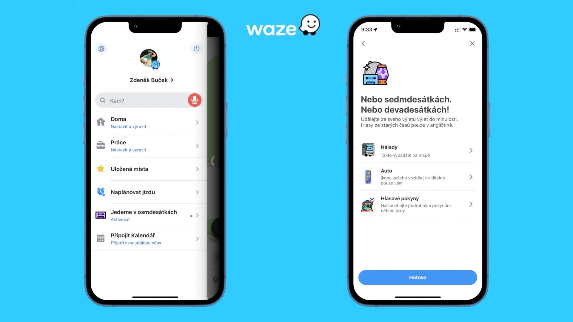 Ukázka z aplikace Waze 