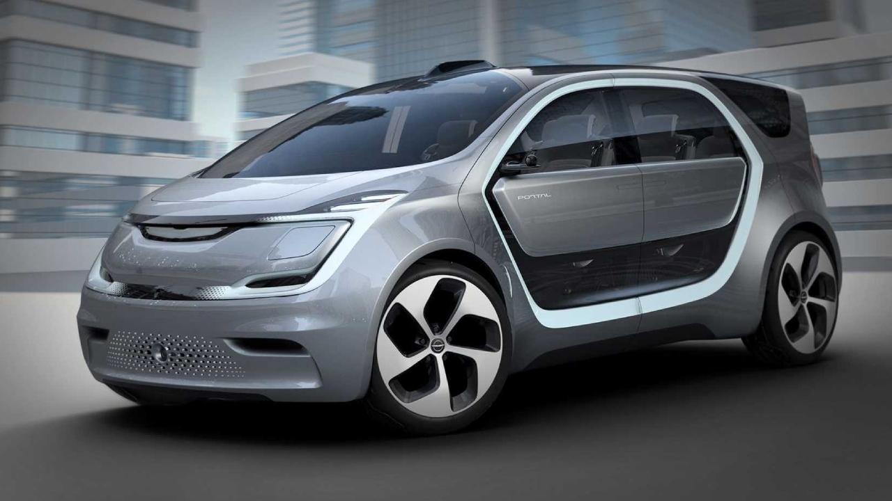 Pohled na Chrysler Portal, koncept elektrického minivanu z roku 2017 | foto: Chrysler