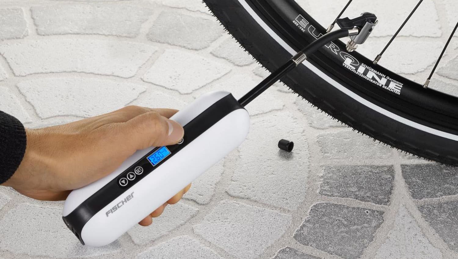 Akumulátorový kompresor Fischer