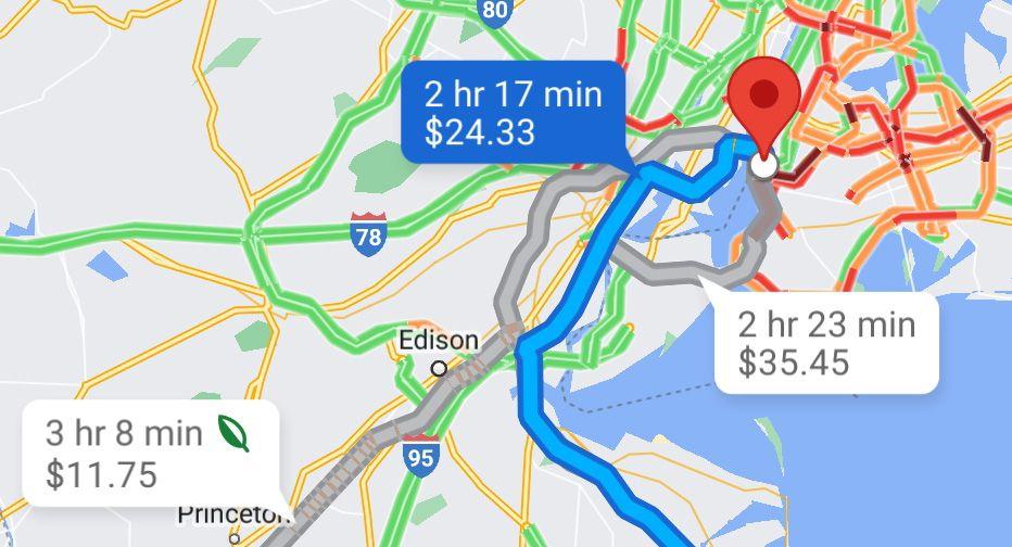 Nová funkce Google Maps vám zobrazí odhad mýta na zvolené cestě