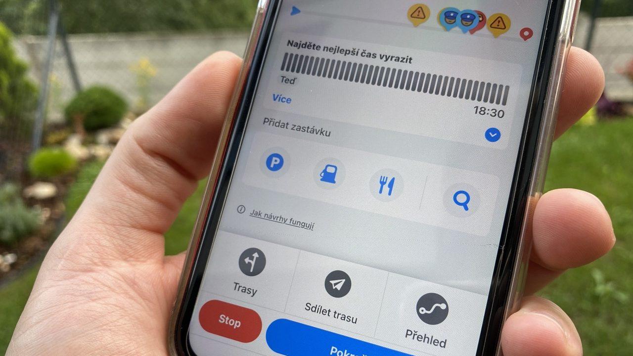 Přidání průjezdního bodu v aplikaci Waze