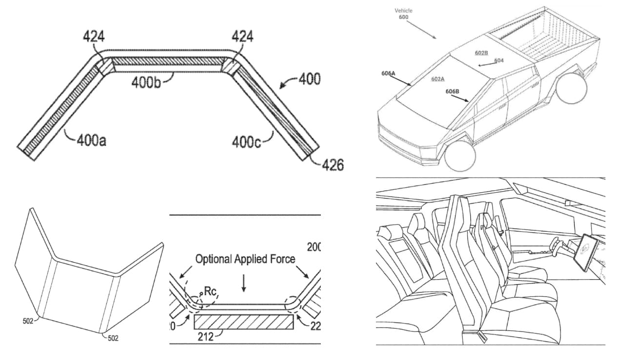 Tesla, nový patent čelního skla