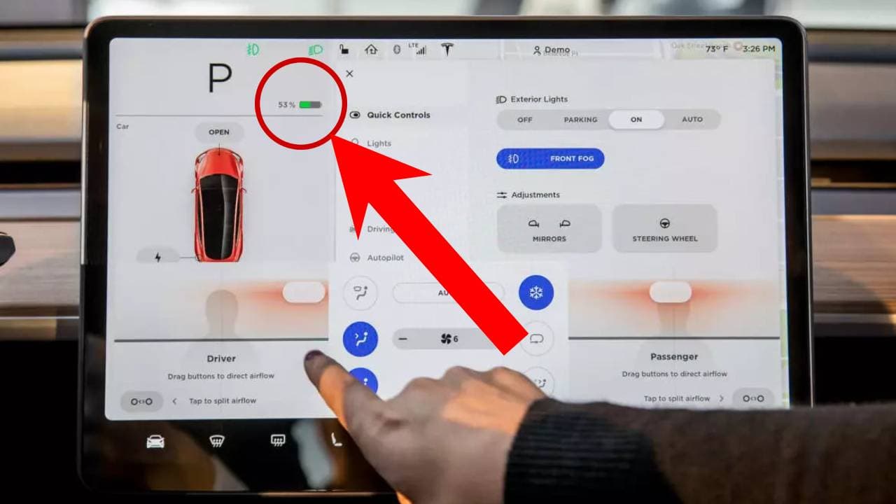 Tesla Model 3, infotainment