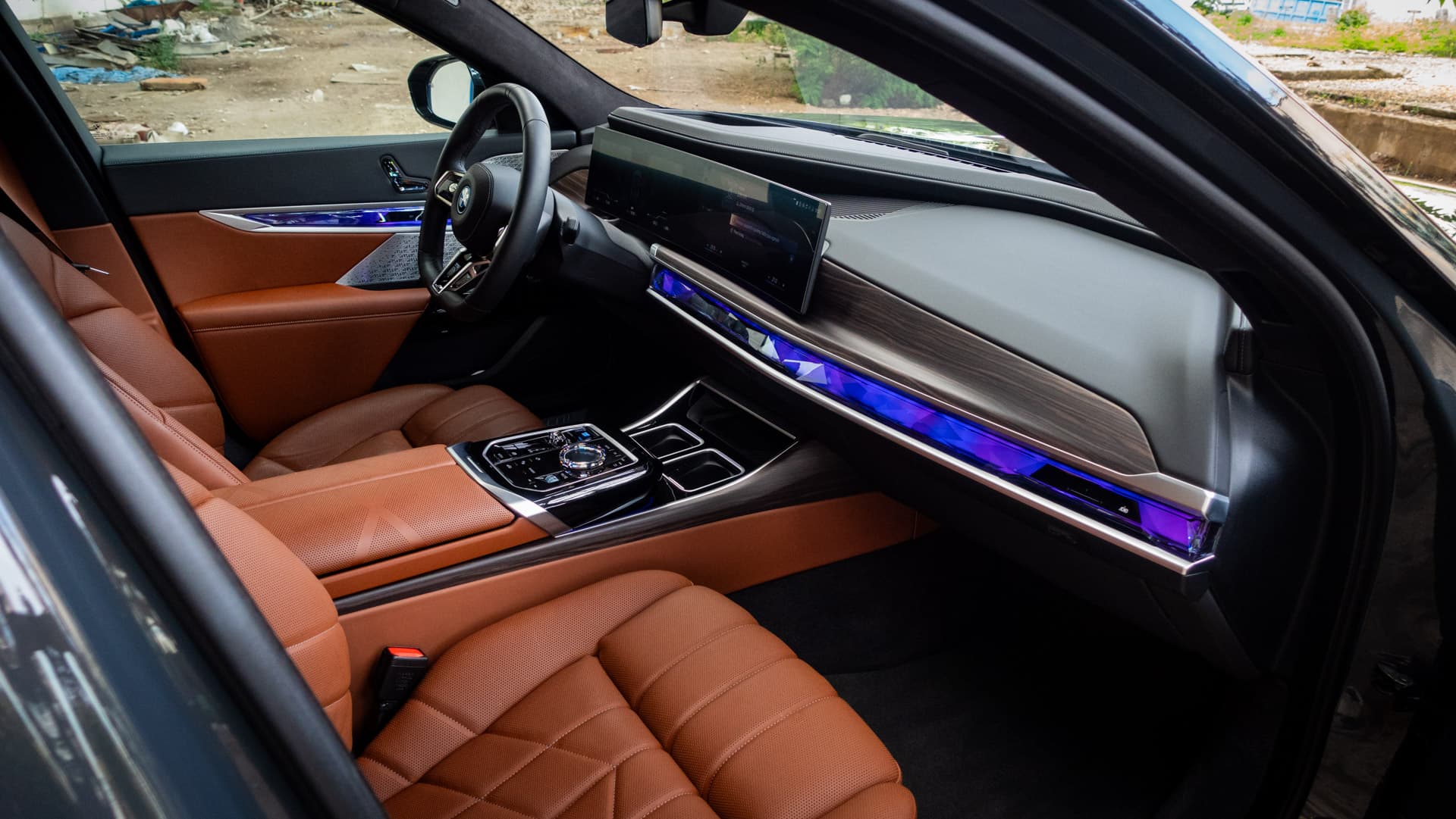 Interiér vozu BMW i7 xDrive 60