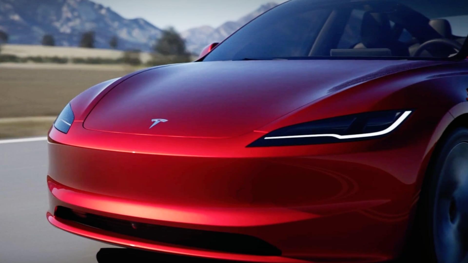 Tesla Model 3 Highland má vylepšenou aerodynamiku