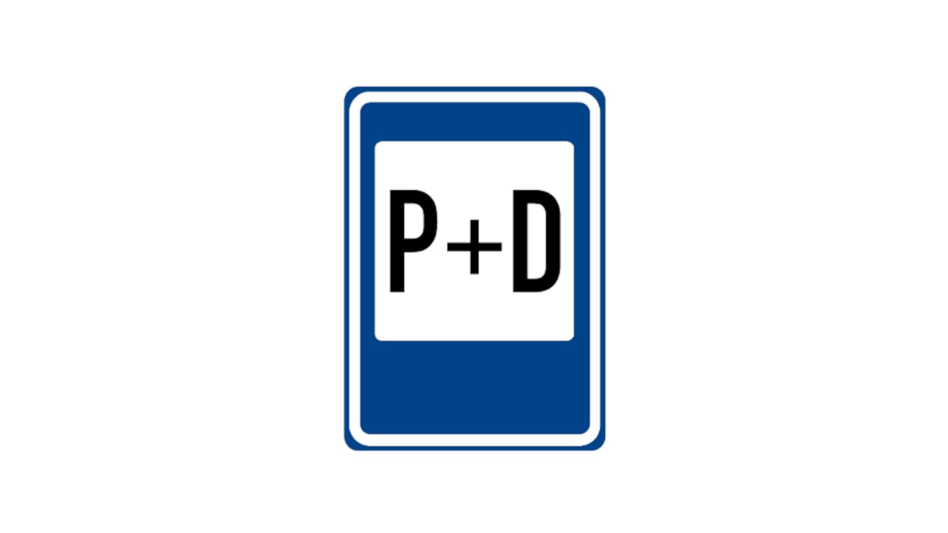 Dopravní značka parkování P+D (Park and Drive)