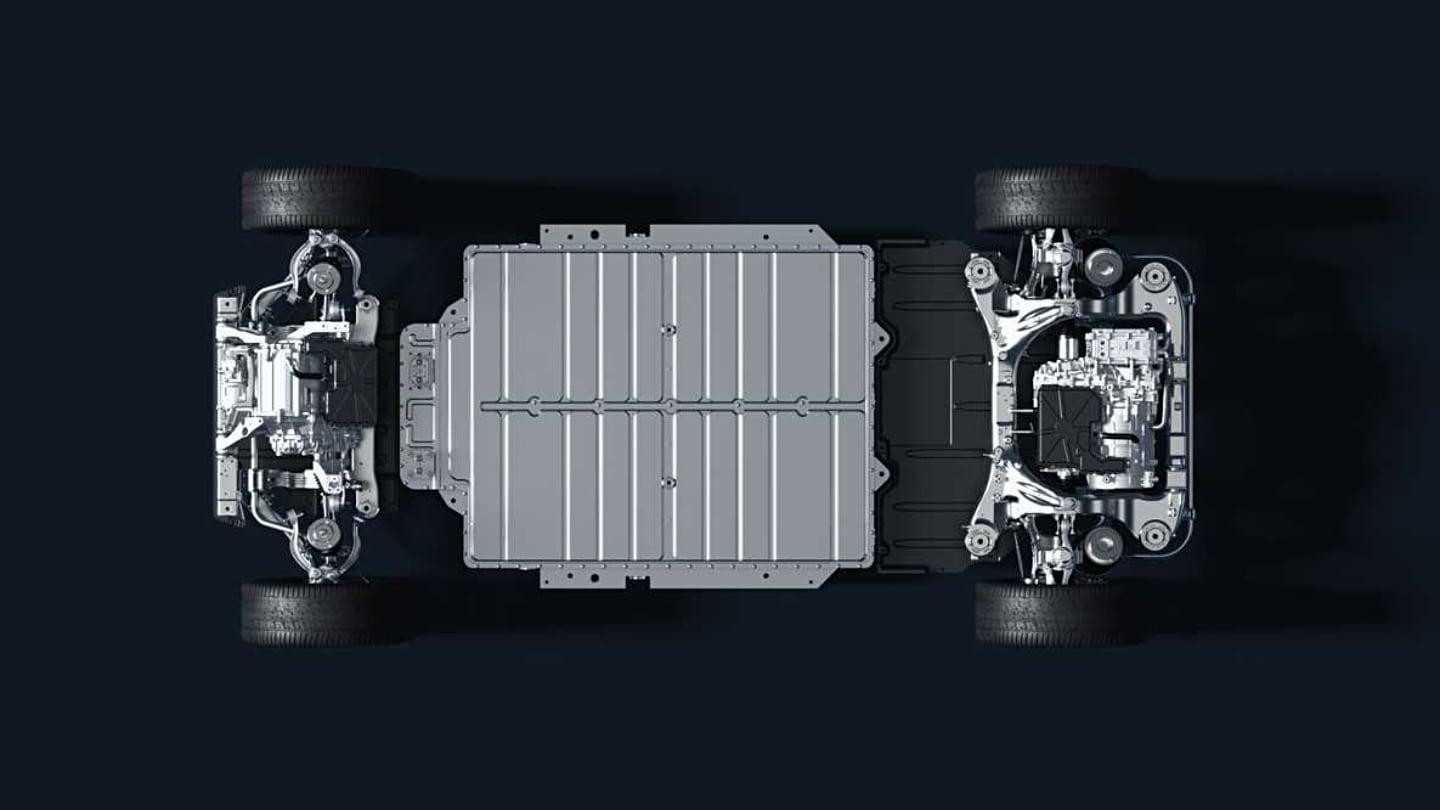Nio ET7 a baterie umístěné v podvozku elektromobilu