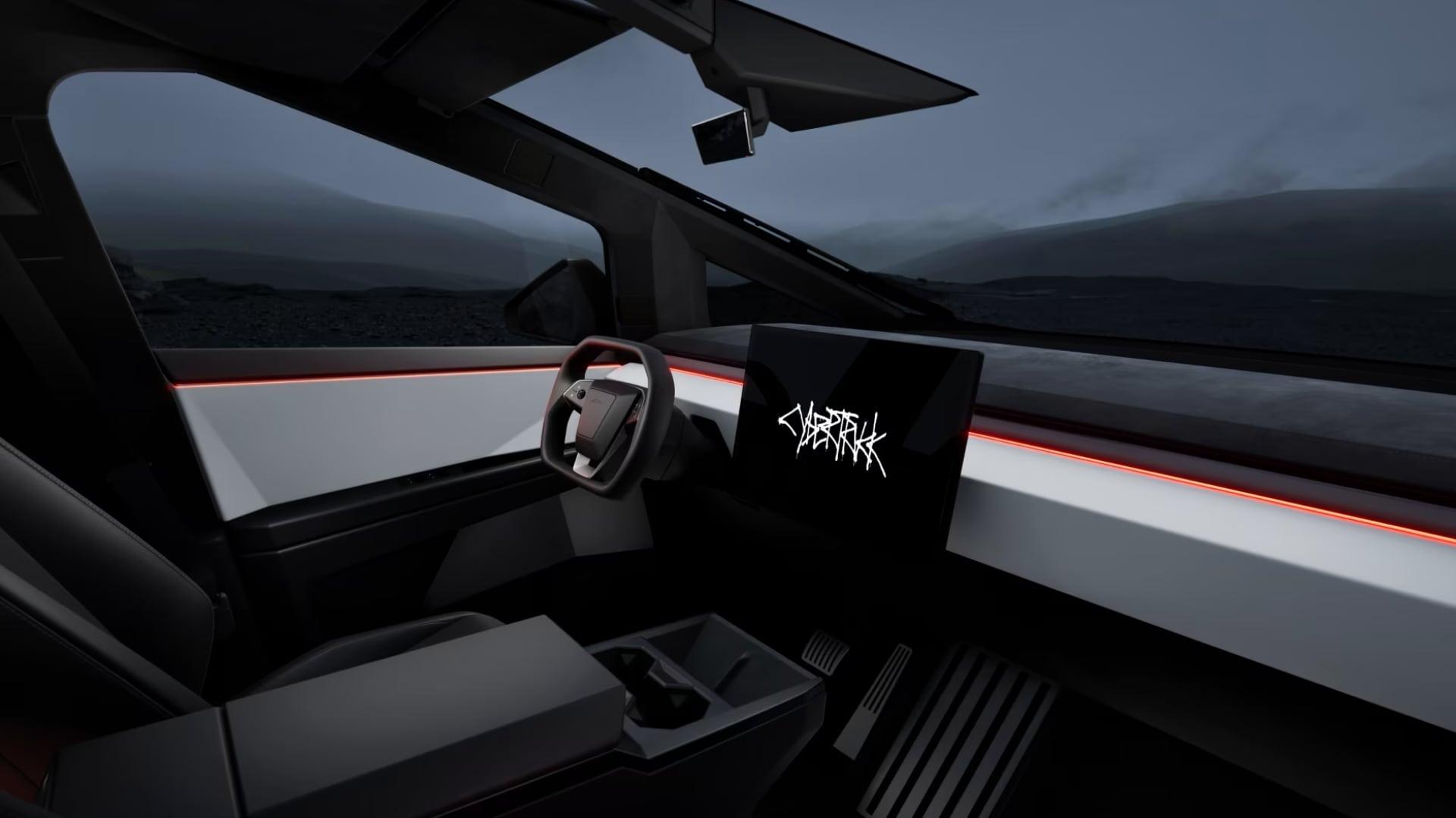 Tesla Cybertruck interiér