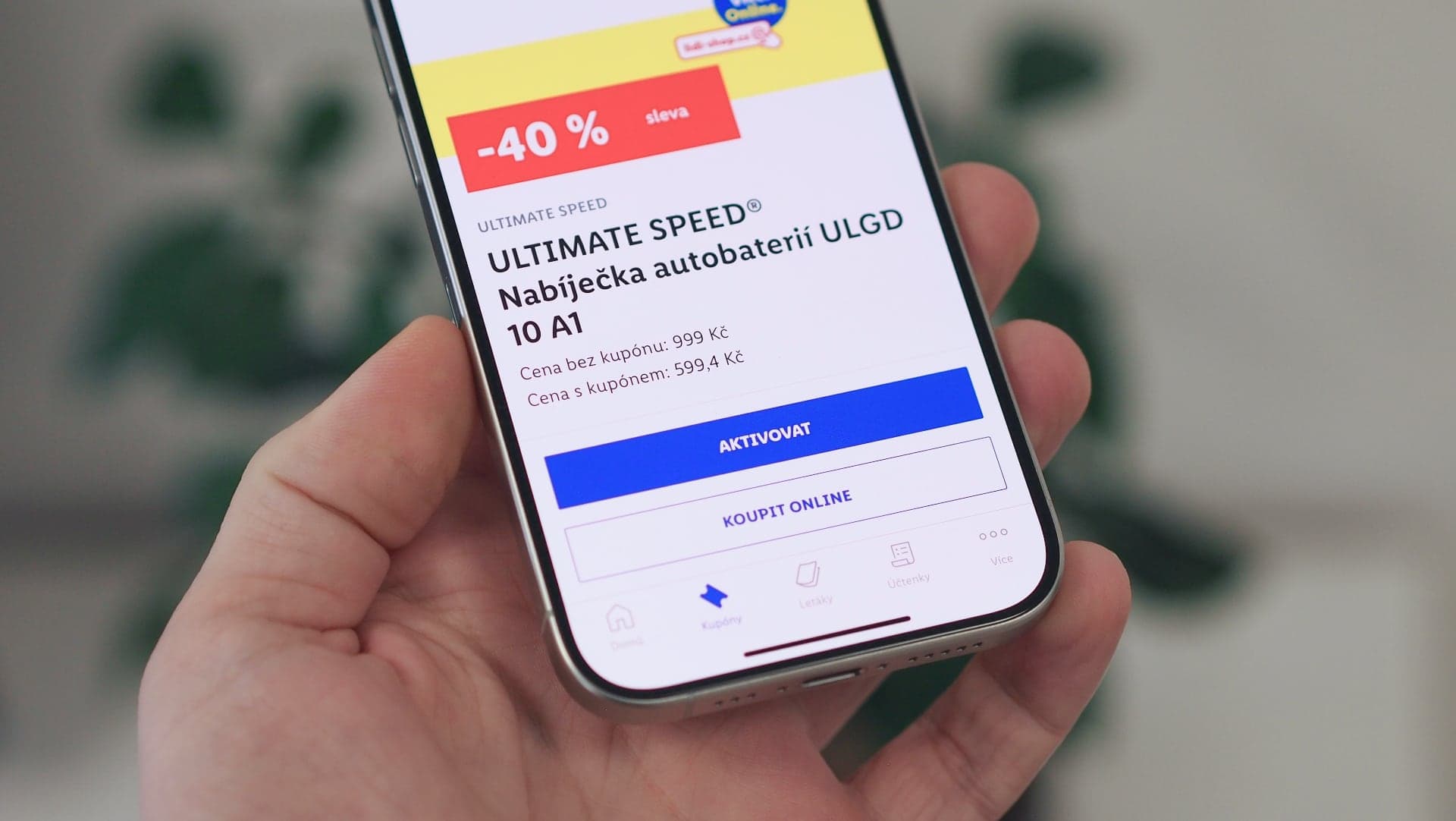 Aktivace slevy v mobilní aplikaci Lidl Plus