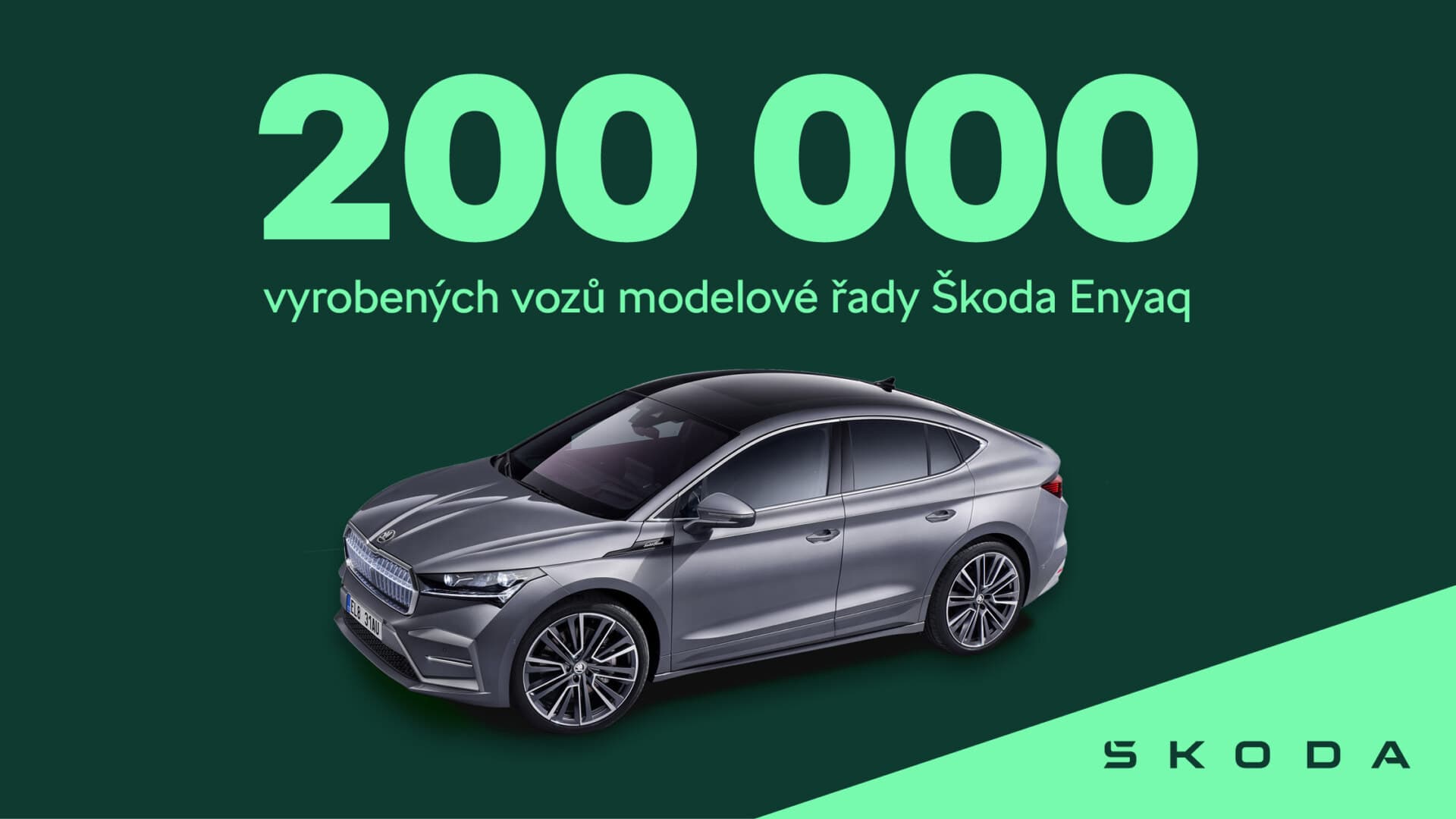 Škoda vyrobila již jubilejních 200 000 kusů Enyaqu