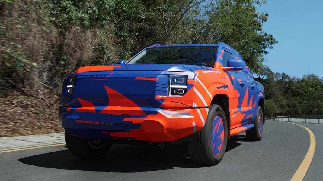 Připravovaný pick-up BYD s kamuflážním zbarvením | foto: CnEVPost