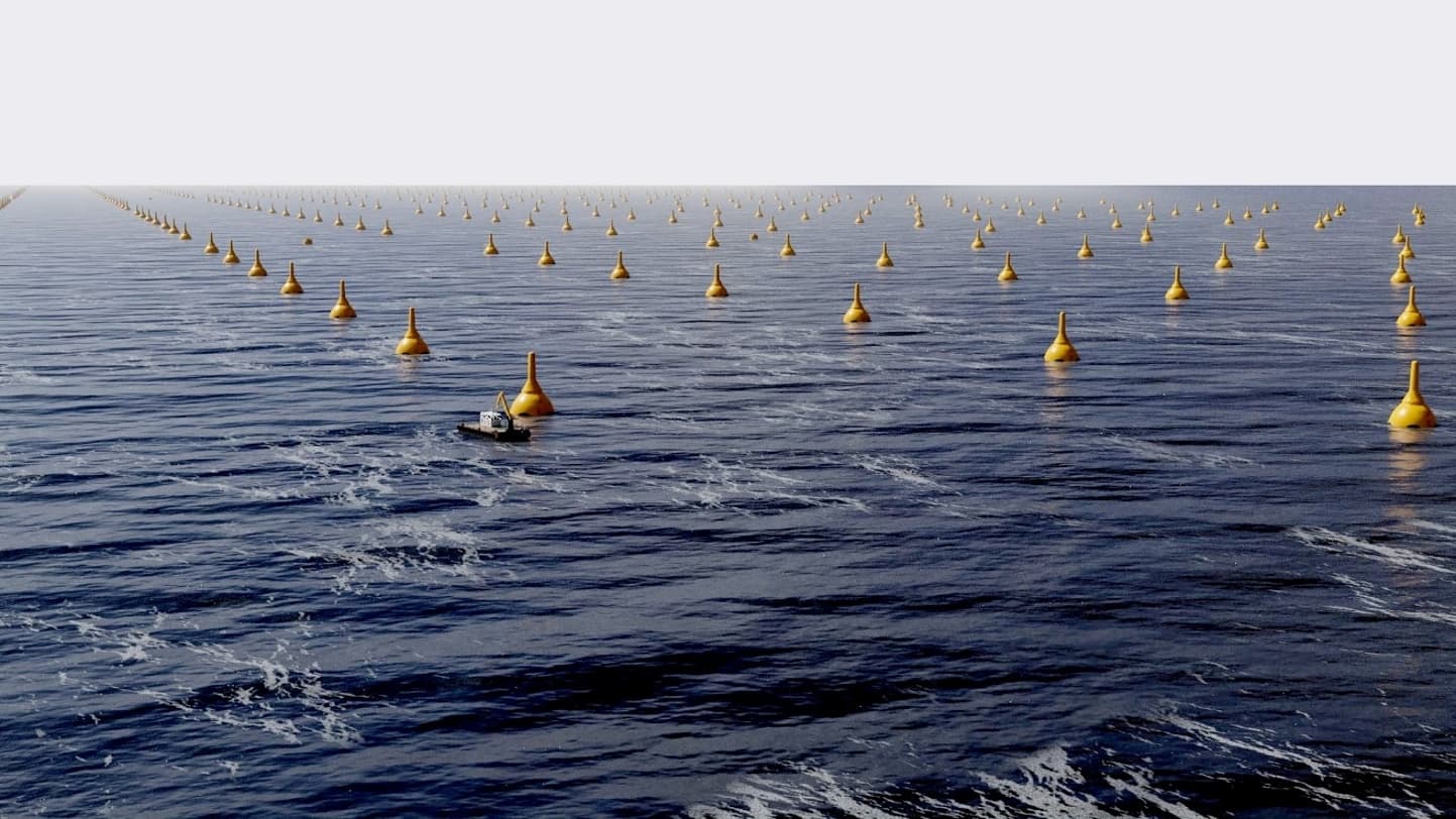Vizualizace vlnové farmy tvořené CorPacky | foto: corpowerocean.com 