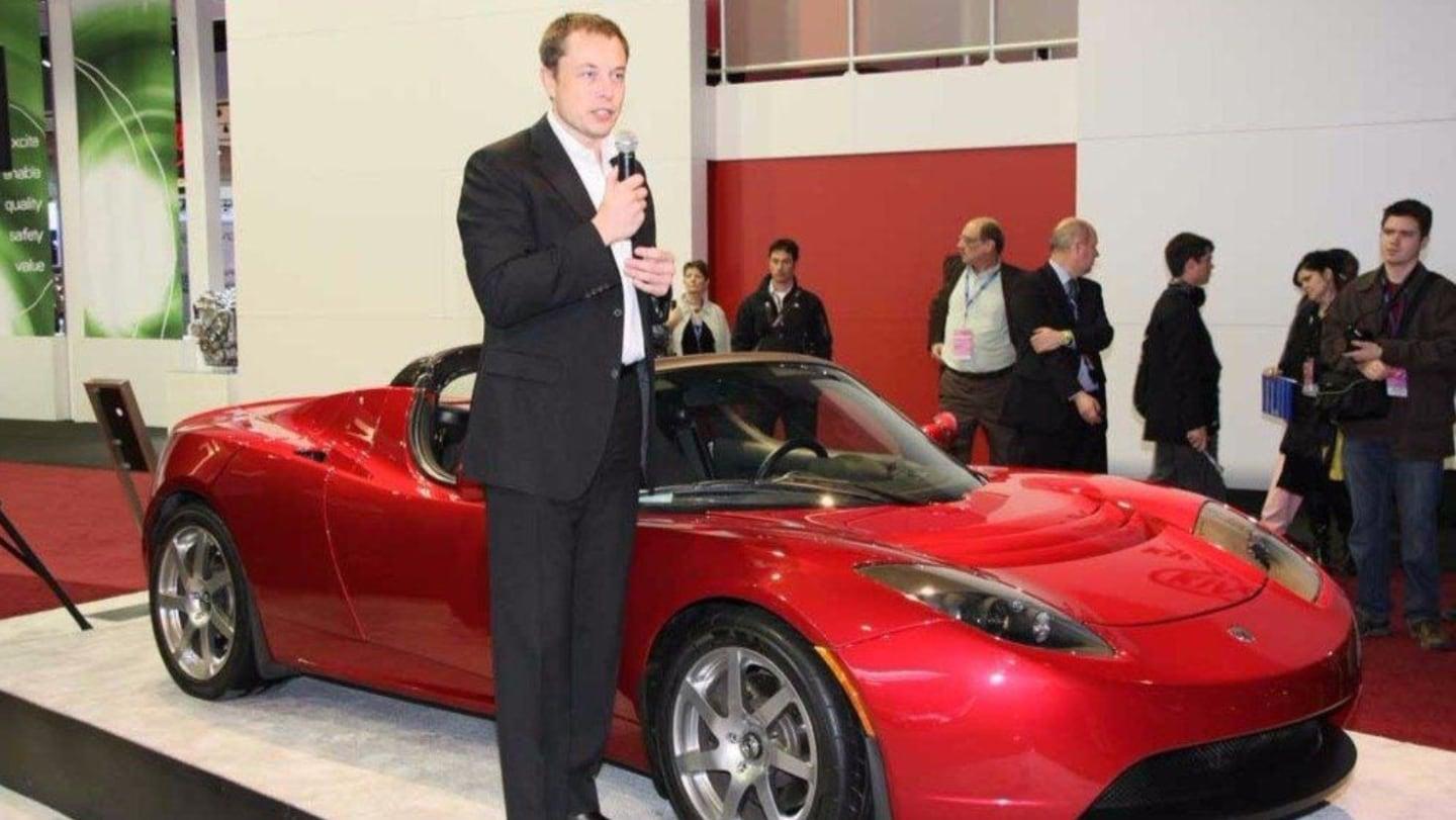 Elon Musk a originální Tesla Roadster