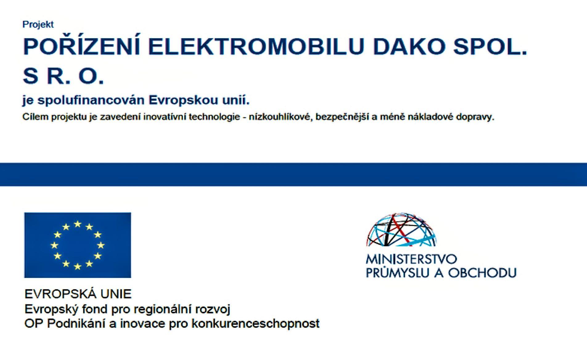 Dotace na elektromobil DAKO s.r.o.