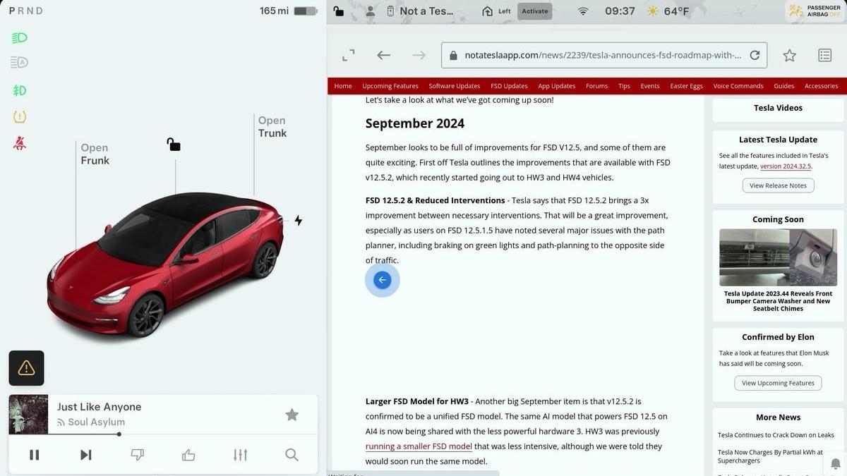 Surfování po internetu v Teslách nyní bude jednodušší. Foto: not a tesla app