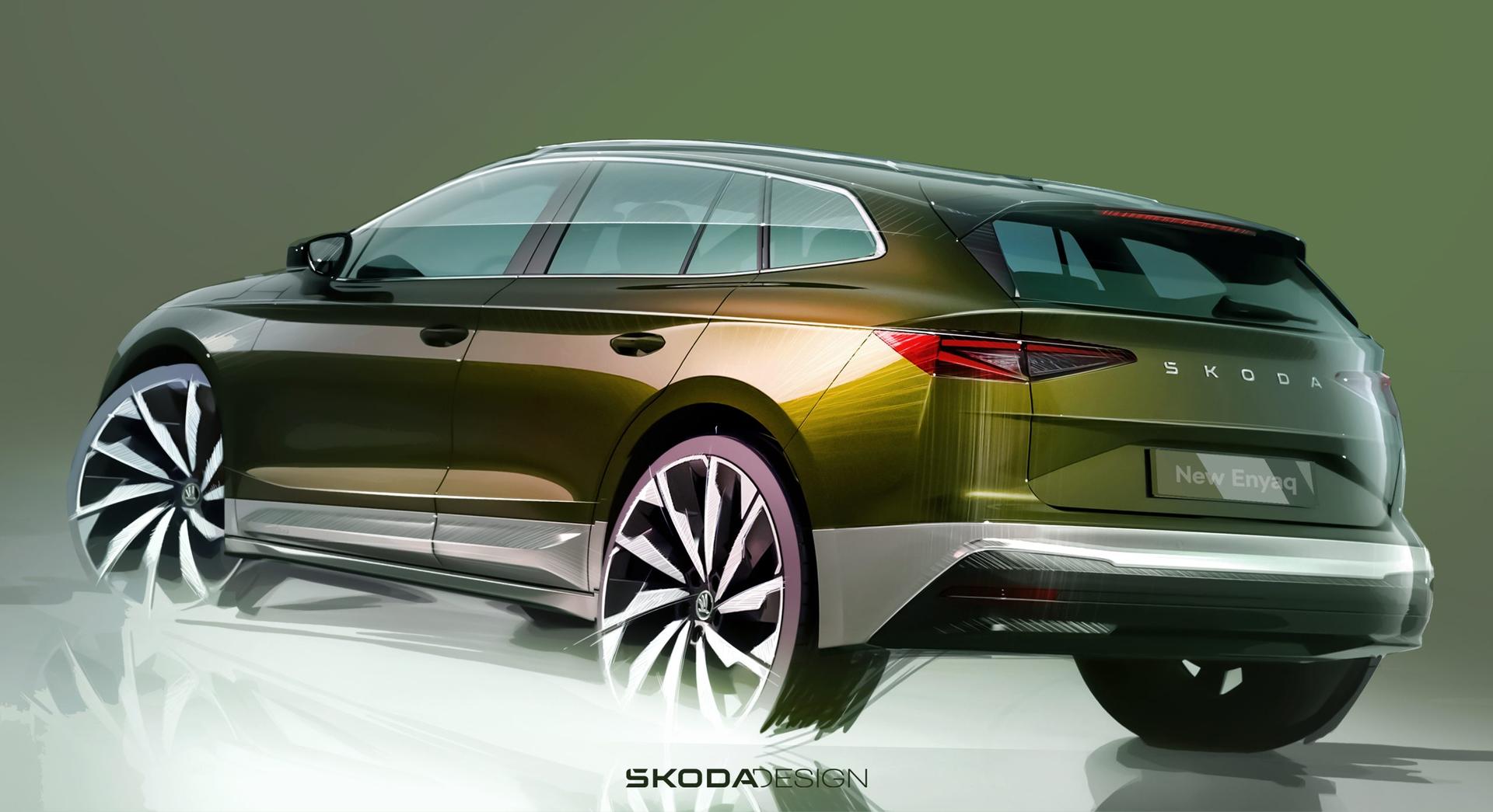 Nová Škoda Enyaq pro rok 2025 na oficiálním materiálu | foto: Škoda