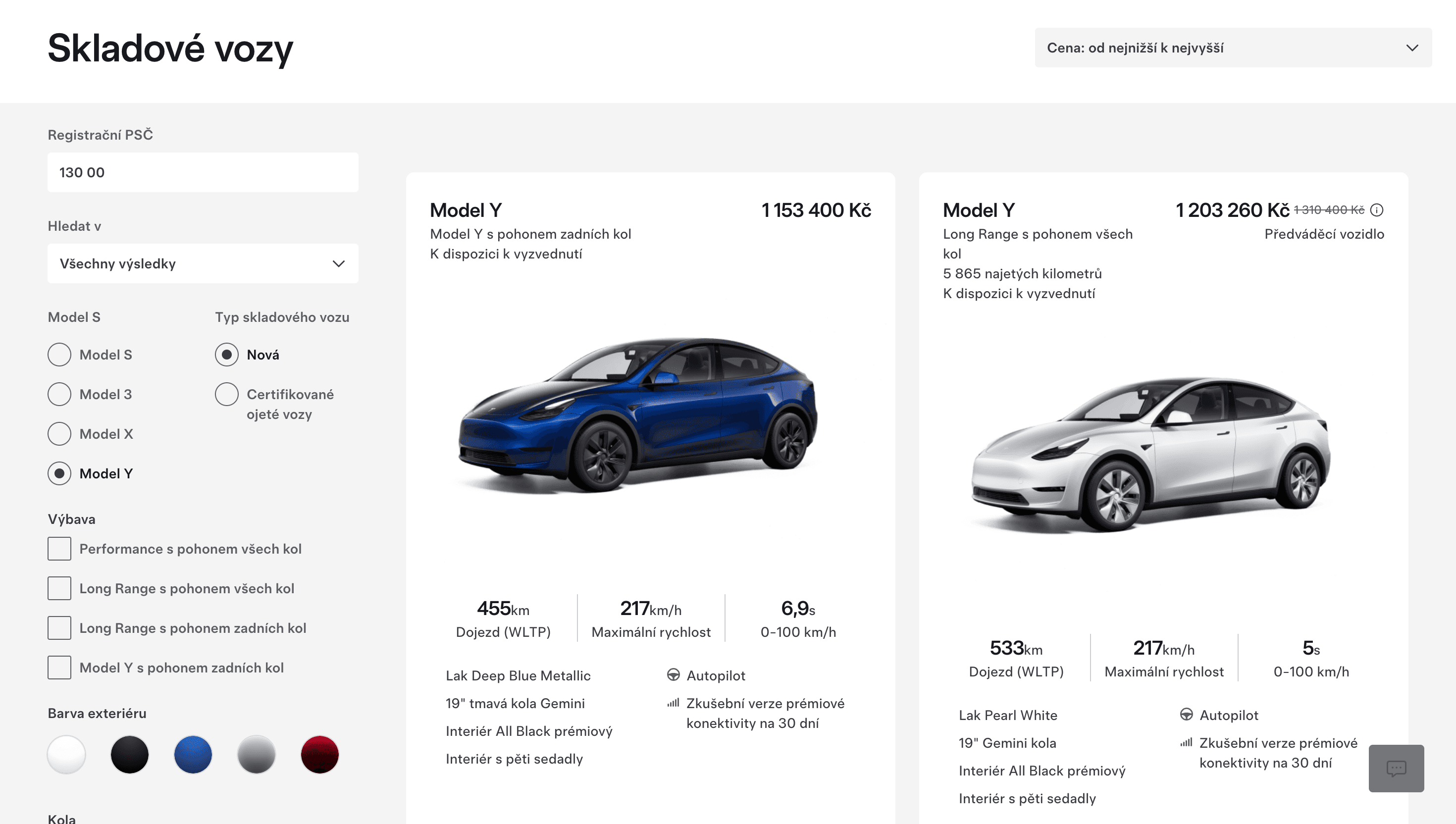 Skladové vozy Tesla Model Y | foto: Luboš Srb, Elektrickevozy.cz