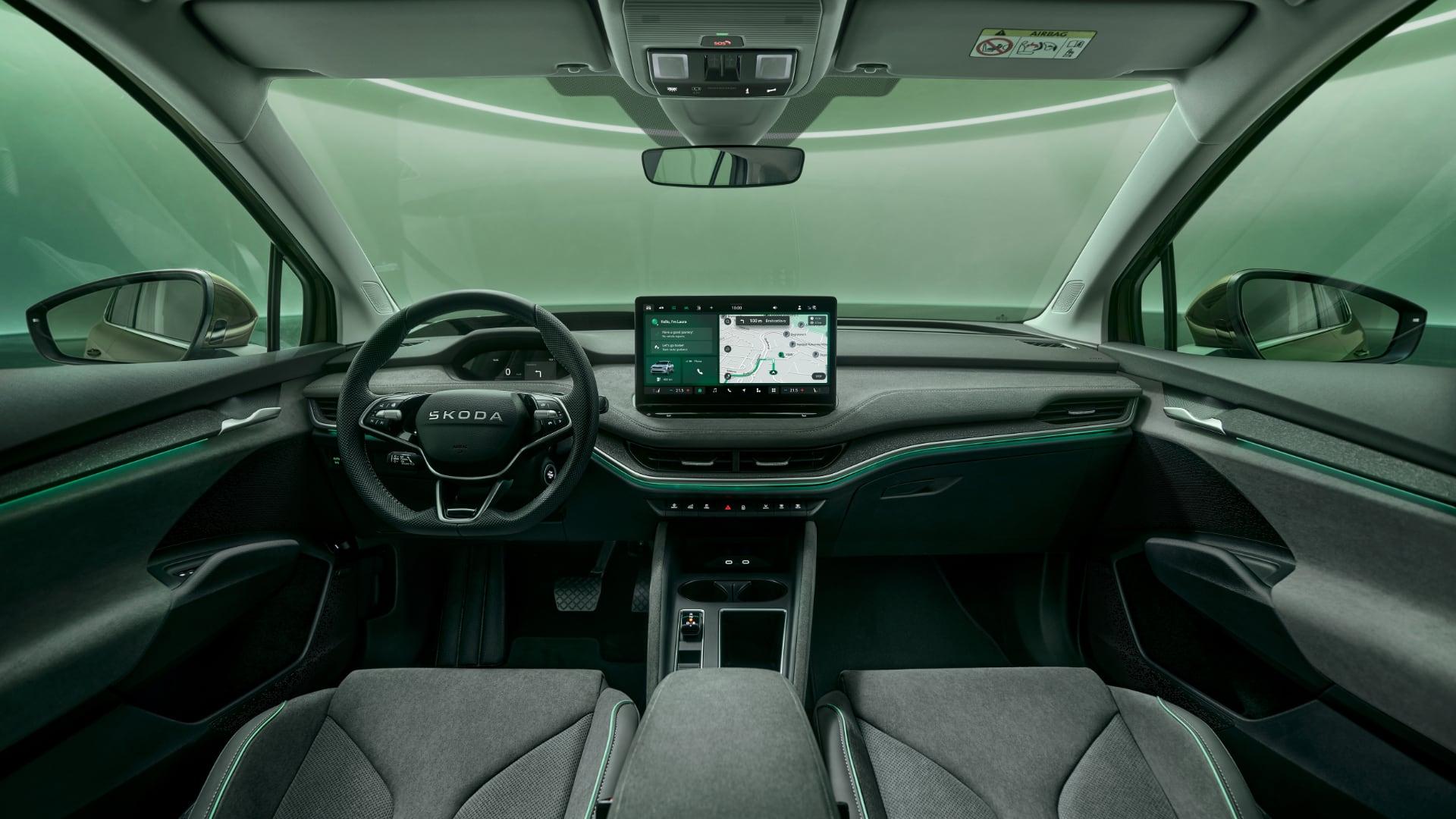 Interiér elektromobilu Škoda Enyaq (2025) | foto: Škoda Auto