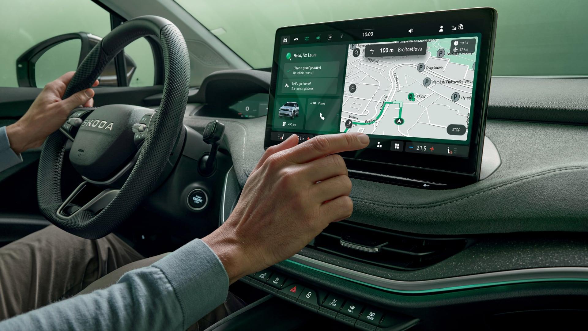 Infotainment ve voze Škoda Enyaq (2025) | foto: Škoda Auto