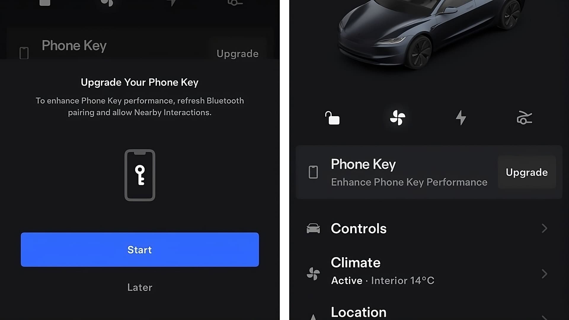 Tesla přidala do aplikace Phone Key podporu protokolu UWB | foto: Not a Tesla App