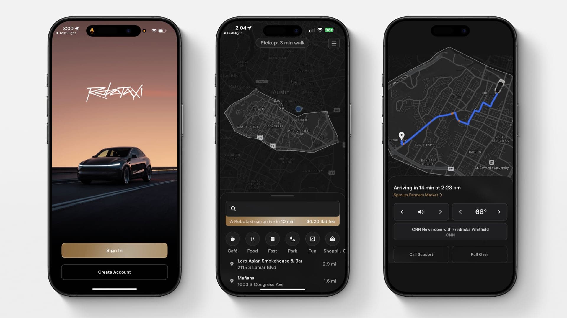 Aplikace Tesla s Robotaxi | foto: Teslarati, úprava: Pavel Škopek