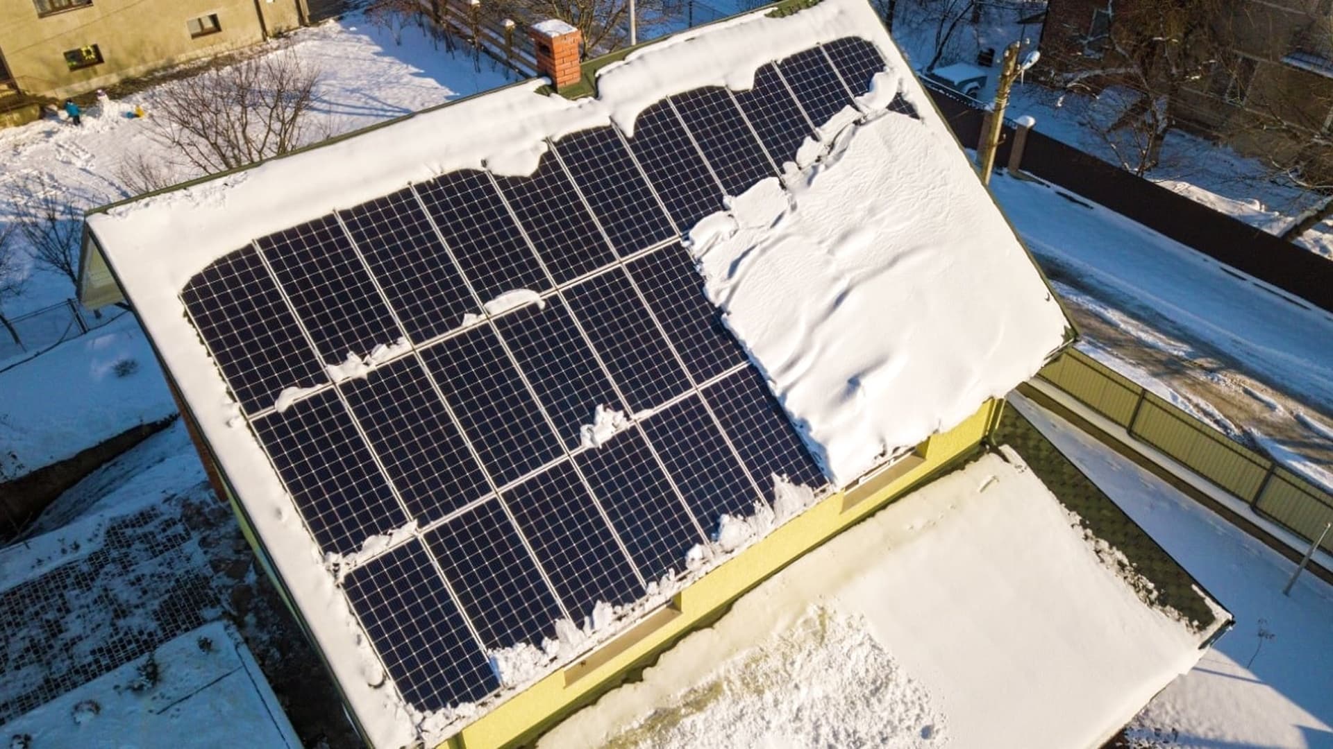 Fotovoltaika v zimě | Zdroj: ČEZ