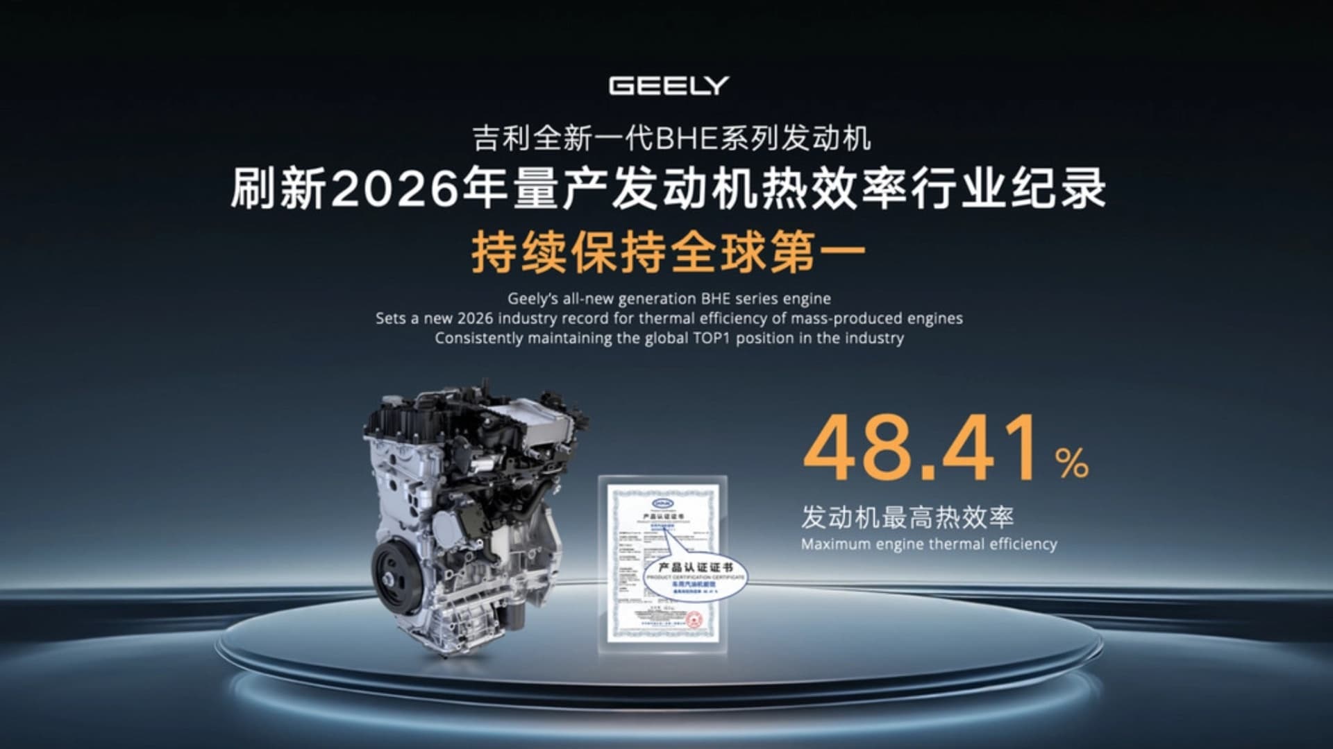 Hybridní pohon Geely s rekordní účinností | Zdroj: Geely