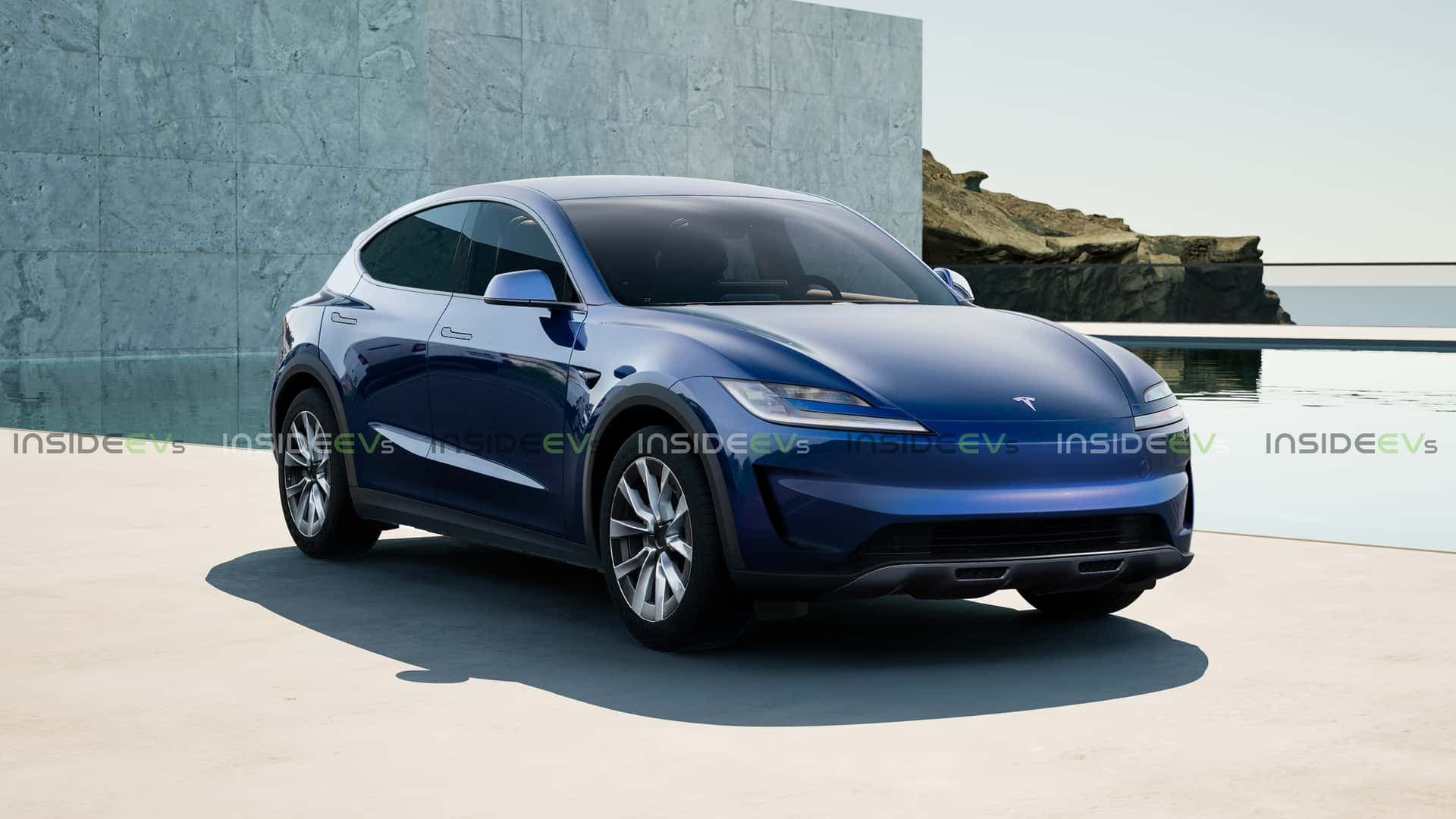 Kompaktní SUV Tesla (fanouškovský render) | Zdroj: InsideEV