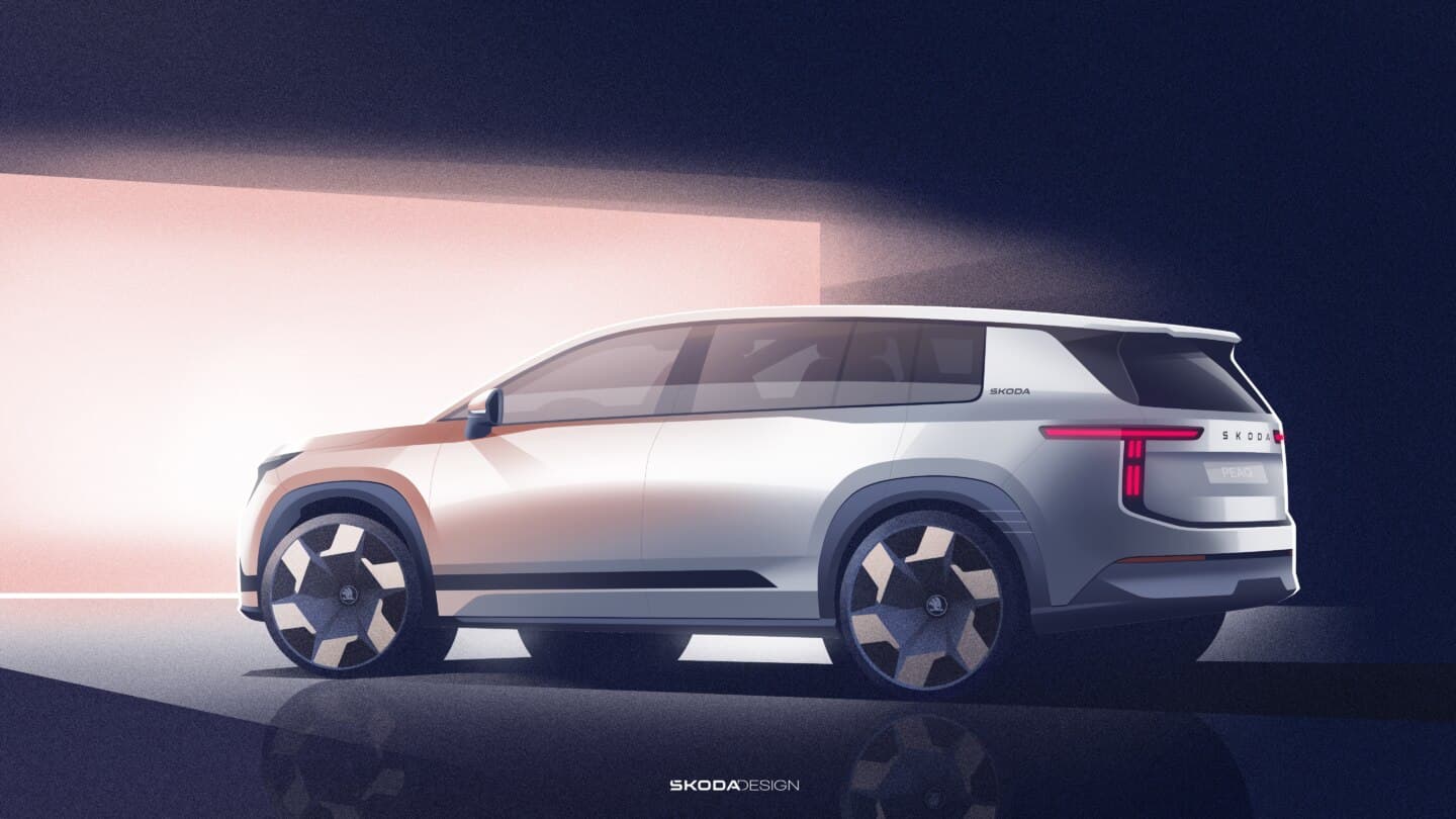 Škoda Peaq, skica | Zdroj: Škoda Auto