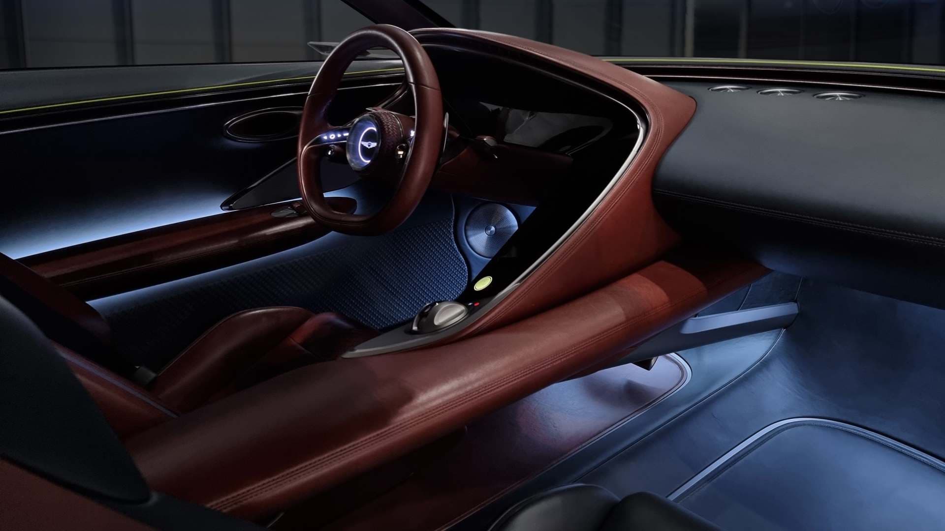 Interiér elektromobilu Genesis X