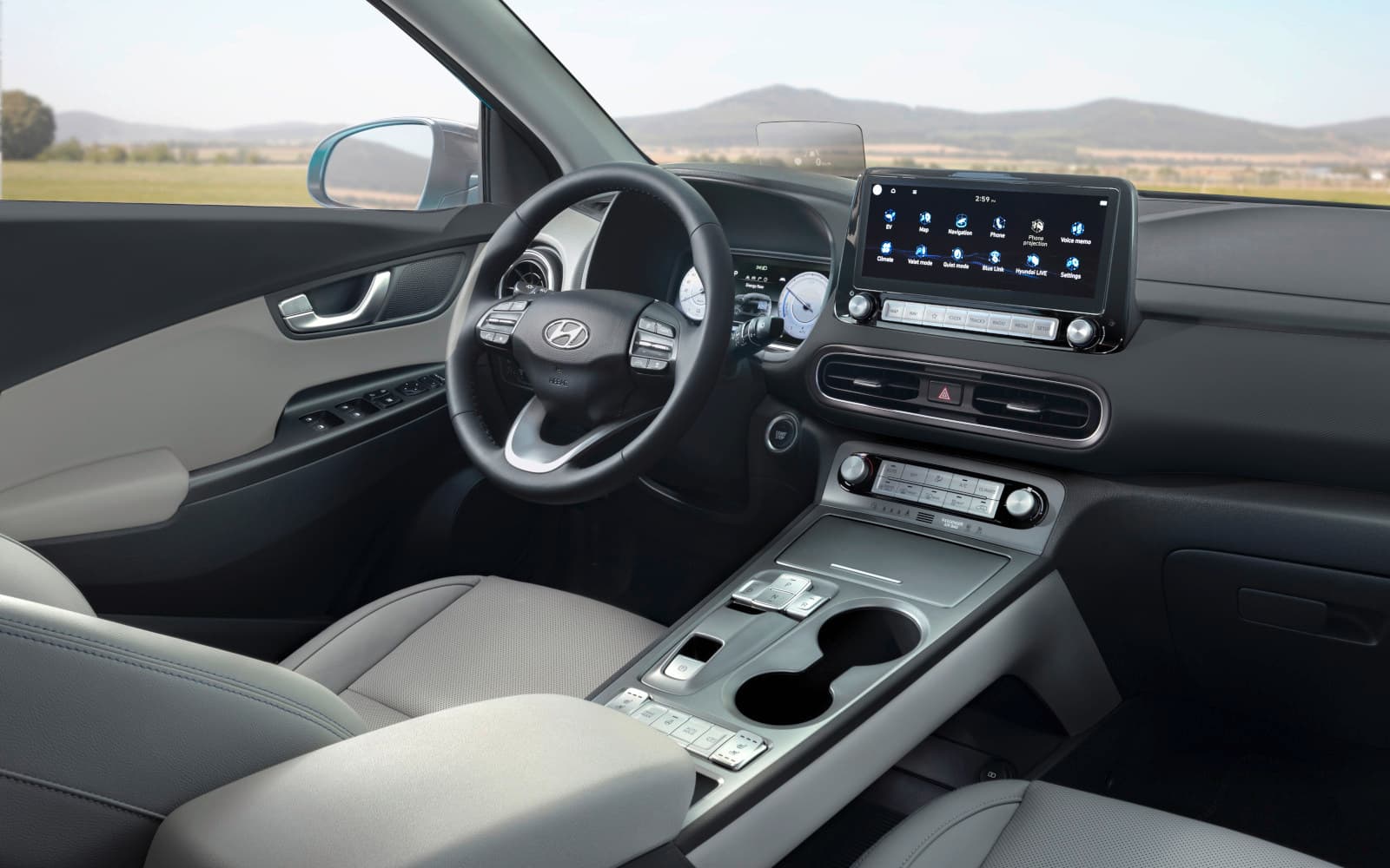 Hyundai Kona Electric 2021, interiér vozu