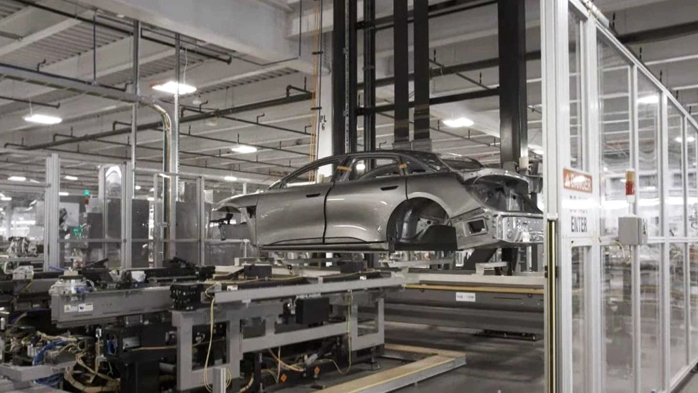 Lucid Air, výroba elektromobilu AMP-1