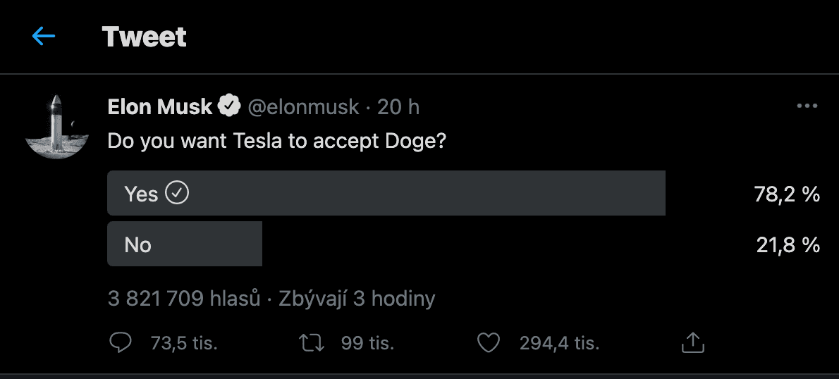 Elon Musk se ptá svých fanoušků
